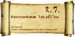 Kesztenbaum Tatjána névjegykártya